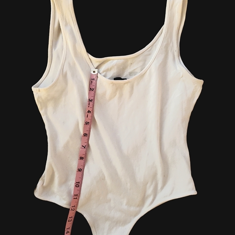 Fashion Nova Large Eyes Wide Shut White Bodysuit - Picture 6 of 8